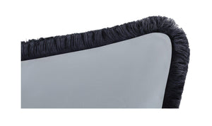 Yasmin Square Cushion Light Blue Faux Mohair