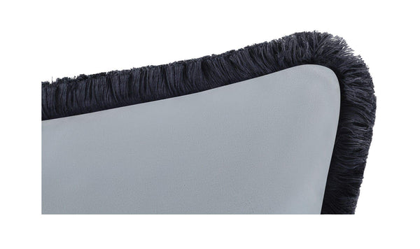 Yasmin Square Cushion Light Blue Faux Mohair