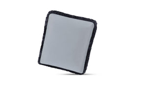 Yasmin Square Cushion Light Blue Faux Mohair