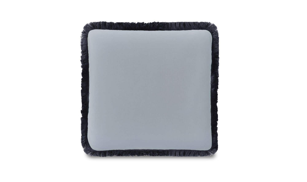 Yasmin Square Cushion Light Blue Faux Mohair