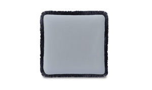 Yasmin Square Cushion Light Blue Faux Mohair