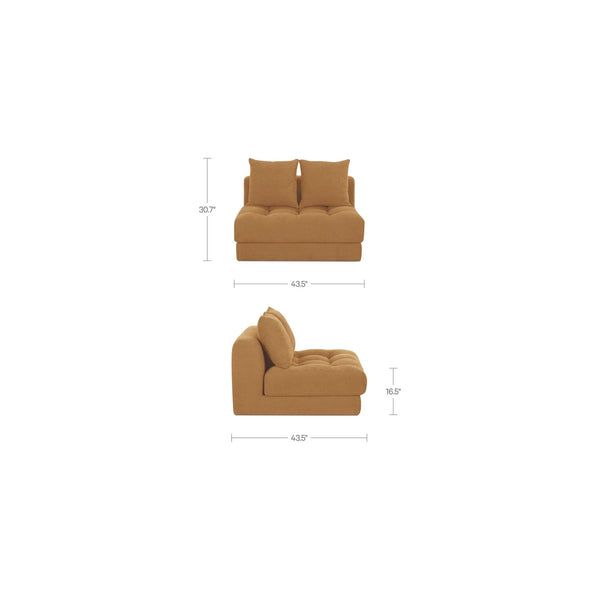 Modular Slipper Chair Golden Yellow