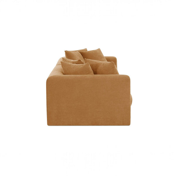 Chenille Modular Sofa Golden Yellow