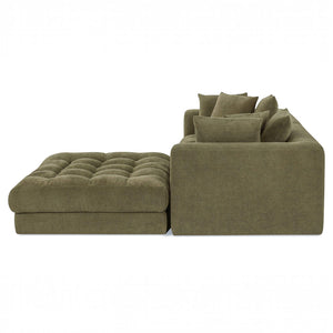 Chenille Modular Nook Sectional Olive