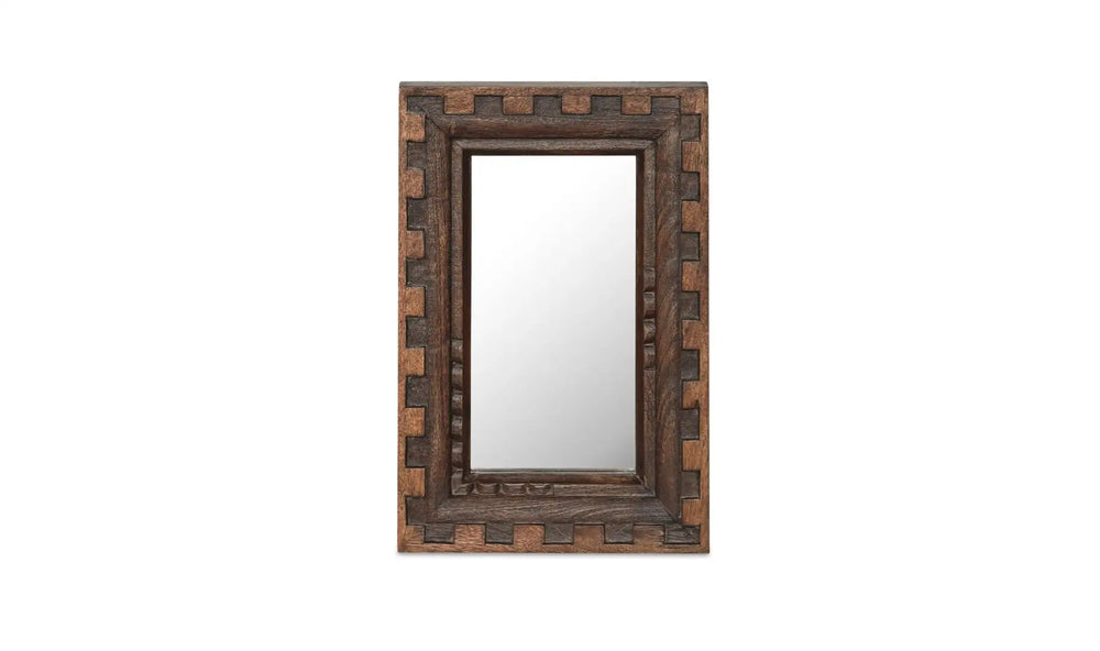 Carved Mango Wood Mirror