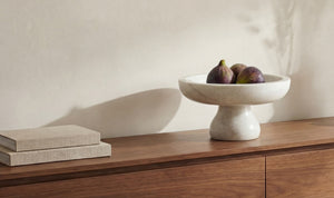 Palermo Pedestal Bowl White Marble