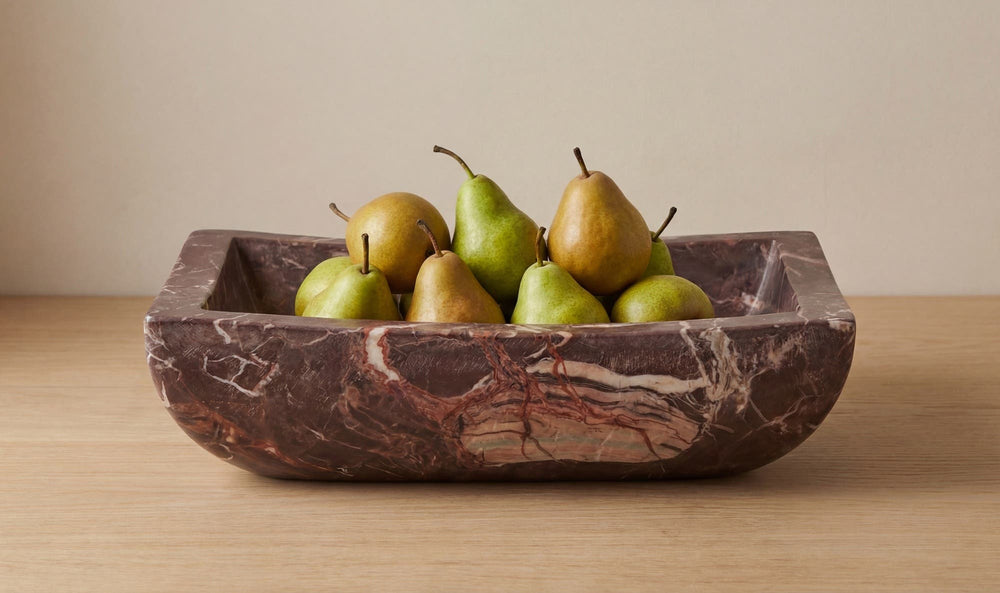 Piero Basin Deep Red Marble