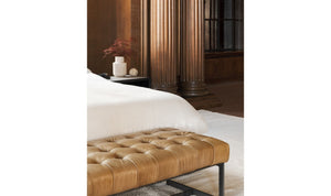 Wyatt Leather Bench Tan