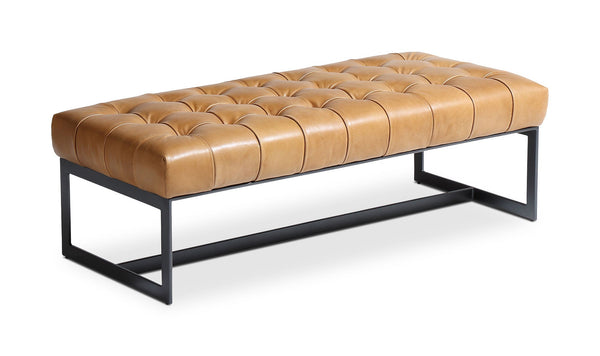 Wyatt Leather Bench Tan