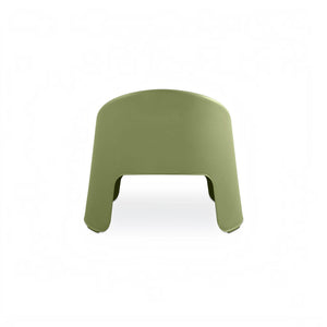 Stacking Barrel Outdoor Accent Chair Set of Two Green