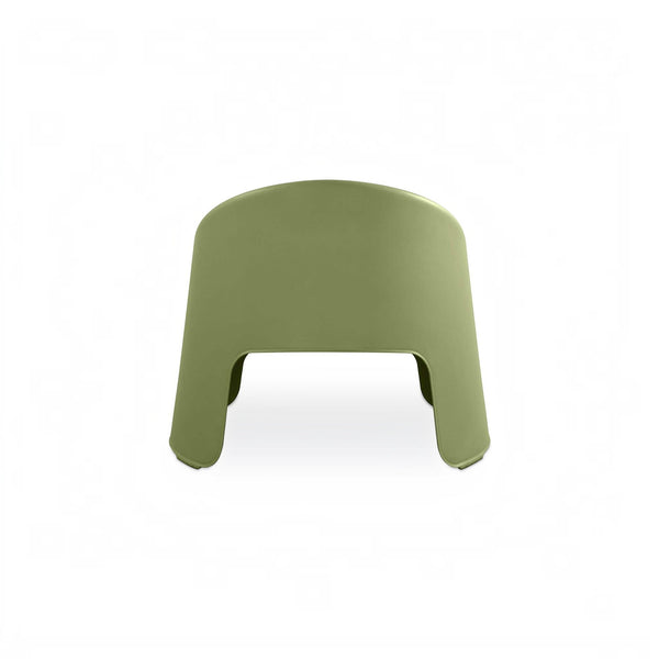 Stacking Barrel Outdoor Accent Chair Set of Two Green
