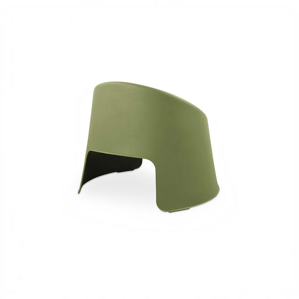 Stacking Barrel Outdoor Accent Chair Set of Two Green