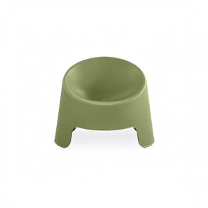 Stacking Barrel Outdoor Accent Chair Set of Two Green