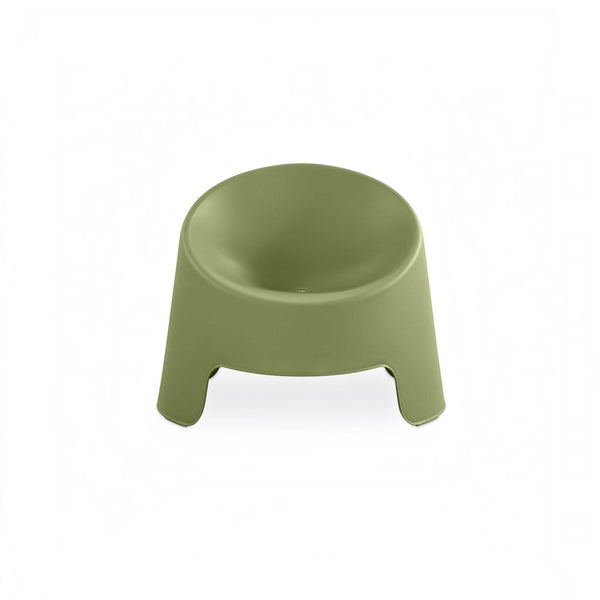 Stacking Barrel Outdoor Accent Chair Set of Two Green