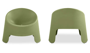 Nolla Outdoor Accent Chair Set of Two Green