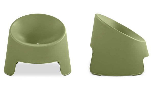 Nolla Outdoor Accent Chair Set of Two Green