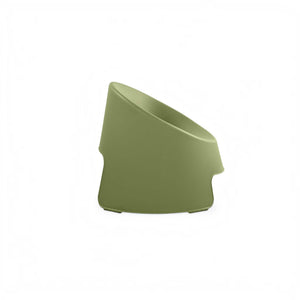 Stacking Barrel Outdoor Accent Chair Set of Two Green