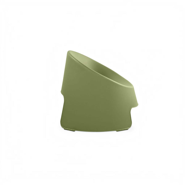 Stacking Barrel Outdoor Accent Chair Set of Two Green