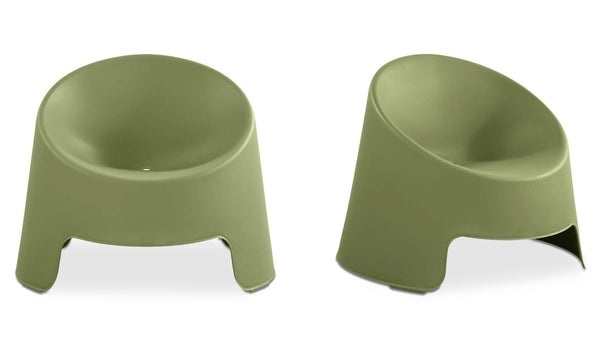 Nolla Outdoor Accent Chair Set of Two Green