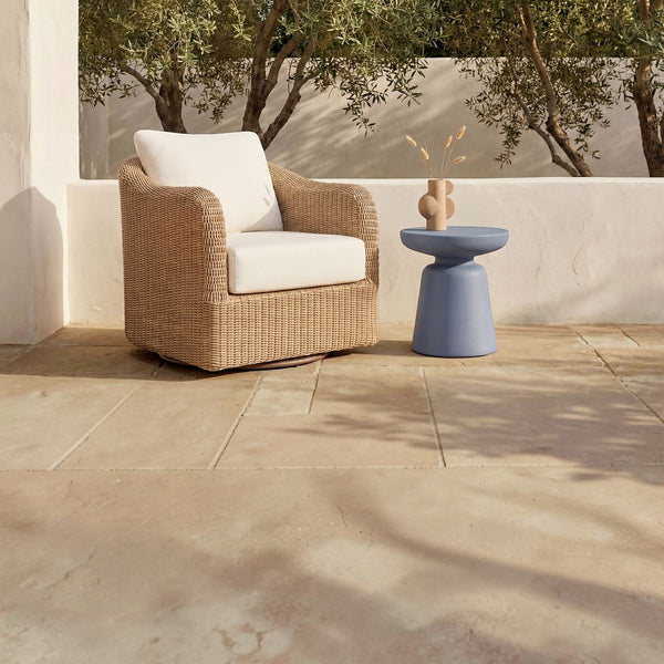 Compact Outdoor Side Table Blue