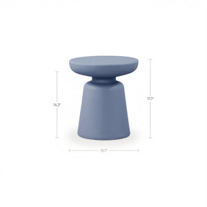 Compact Outdoor Side Table Blue