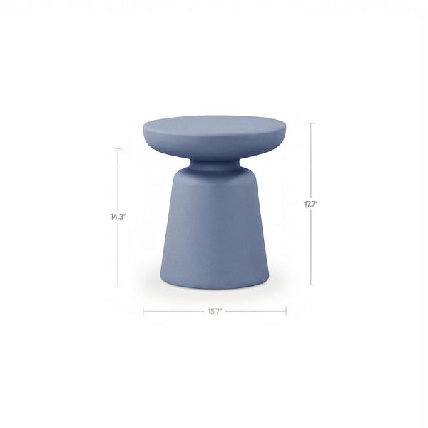 Compact Outdoor Side Table Blue