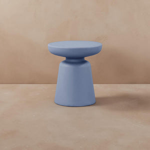 Compact Outdoor Side Table Blue
