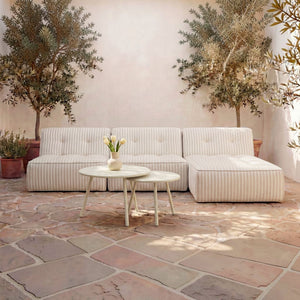 Nesting Outdoor Coffee Table Cream