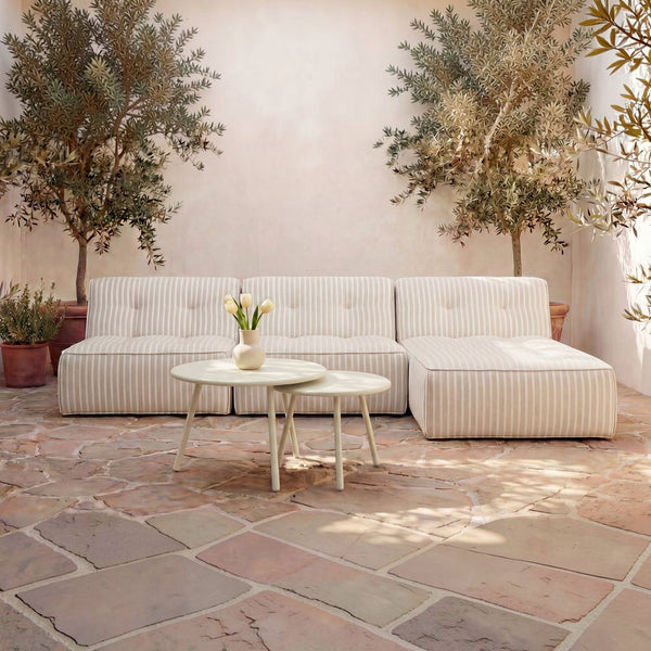 Nesting Outdoor Coffee Table Cream