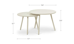 Kari Outdoor Nesting Coffee Table Cream