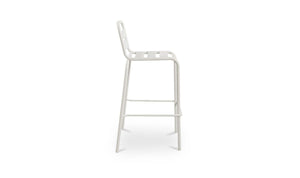 Kade Outdoor Bar Stool White Set of Two