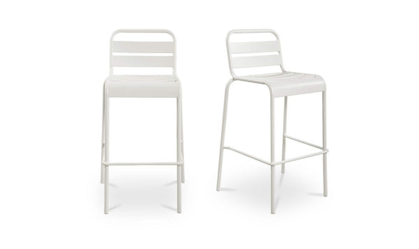 Kade Outdoor Bar Stool White Set of Two