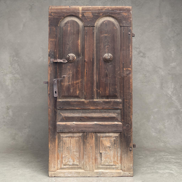 Vintage Dark Brown Wooden Door