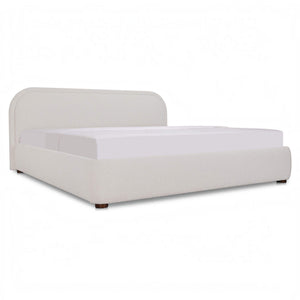 Boucle Storage Bed Queen Oatmeal