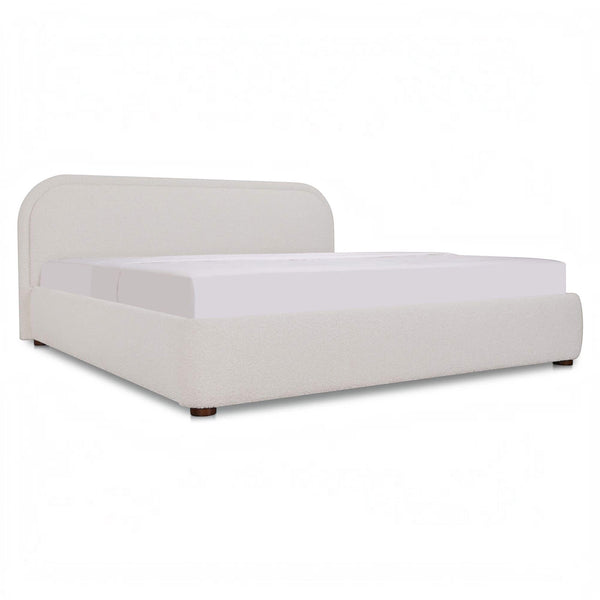 Boucle Storage Bed Queen Oatmeal