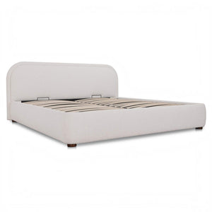 Boucle Storage Bed Queen Oatmeal