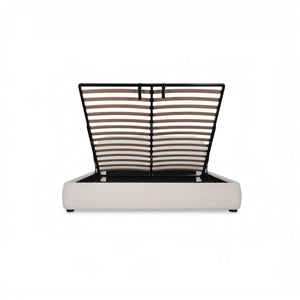 Boucle Storage Bed Queen Oatmeal