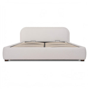 Boucle Storage Bed Queen Oatmeal
