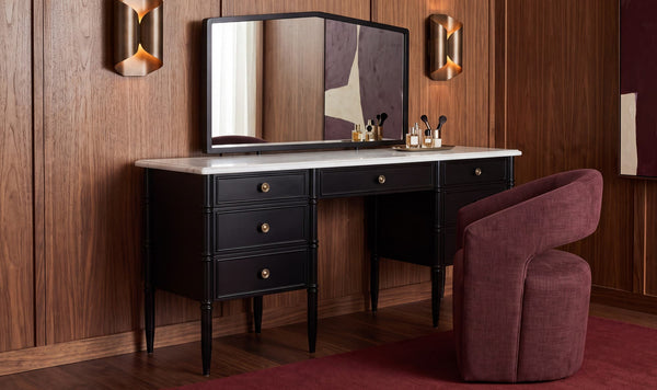 Eleanor Vanity Desk Black