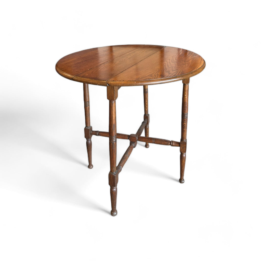 vintage wood dropleaf occasional table 