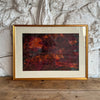 vintage abstract wall art in fold frame