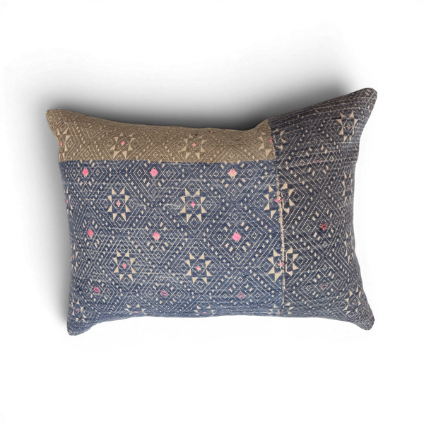 Vintage Fabric Pillow 16.5" x 12"