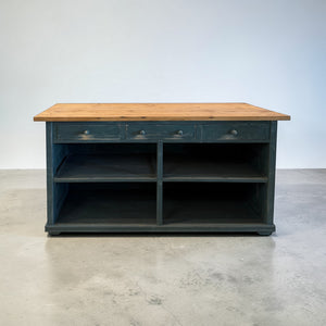 Vintage Counter with Wooden Pulls