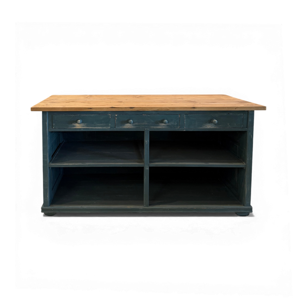 Vintage Counter with Wooden Pulls