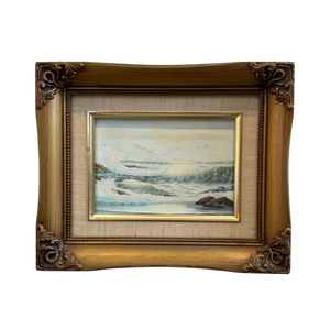 Vintage Coastal Oil Painting • 11" x 9"