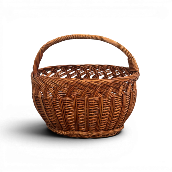 Vintage 20th C. Wicker Basket #4