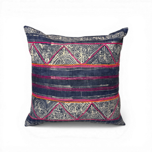 Vintage Fabric Pillow 19.5" x 19"