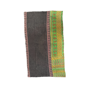 Block Print Quilt • Small - Black/Green Multicolored