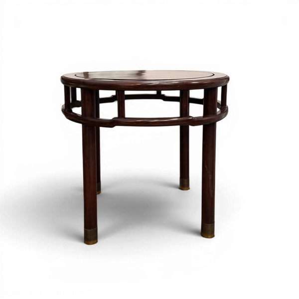 Pair of Vintage Mahogany & Brass Side Tables