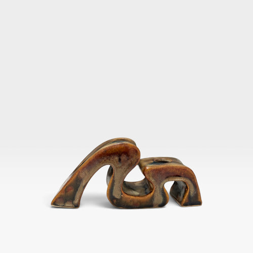 Wavy Ceramic Candleholder by Hannah Lessnick